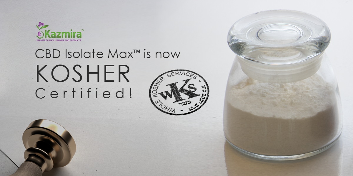 CBD Isolate Max™️ is now Kosher Certified!